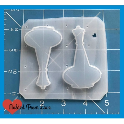 2 Retro Genie Bottles Handmade Plastic Mold 2 Retro Genie Bottles Handmade Plastic Mold
