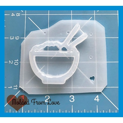 Kawaii Noodle Bowl Open Bezel Shaker Style Handmade Plastic Mold Kawaii Noodle Bowl Open Bezel Shaker Style Handmade Plastic Mold