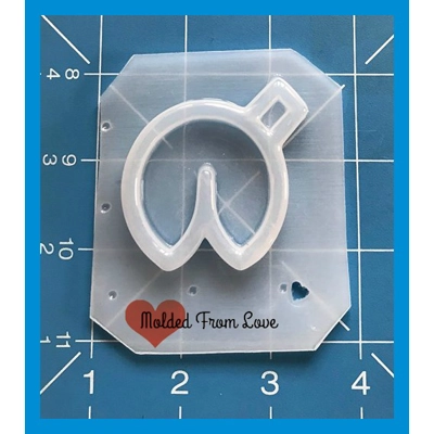Kawaii Fortune Cookie Open Bezel Shaker Style Handmade Plastic Mold Kawaii Fortune Cookie Open Bezel Shaker Style Handmade Plastic Mold