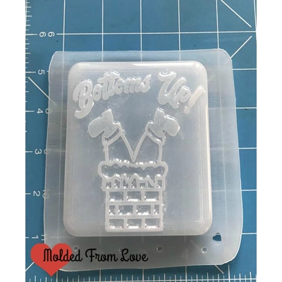 Bottoms Up! Soap Or Bath Bomb Handmade Plastic Mold