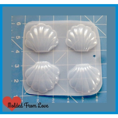 Chose 4 Or 6 Puffy Large Shells Handmade Plastic mold
