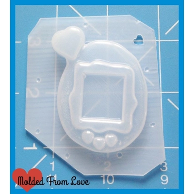 Kawaii Tamogotchi Heart Handmade Plastic Mold Kawaii Tamogotchi Heart Handmade Plastic Mold