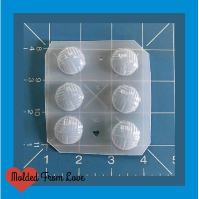 6 Crosshatch Mid Century Domes handmade Plastic Mold 6 Crosshatch Mid Century Domes handmade Plastic Mold