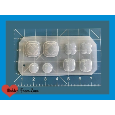 Retro Earring Pallet 10 Handmade Plastic Mold Retro Earring Pallet 10 Handmade Plastic Mold