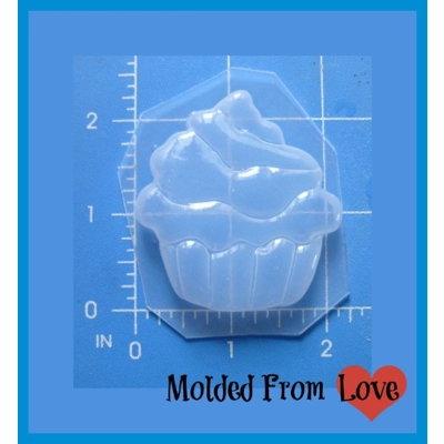 Swirly Chunky Kawaii Cupcake Handmade Plastic Mold Swirly Chunky Kawaii Cupcake Handmade Plastic Mold