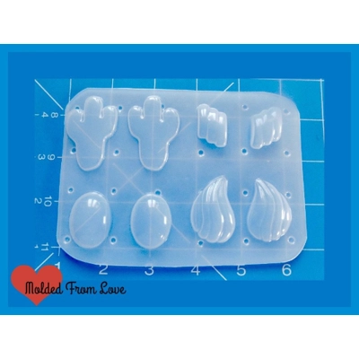 Retro Earring Pallet 5 Handmade Plastic Mold Retro Earring Pallet 5 Handmade Plastic Mold