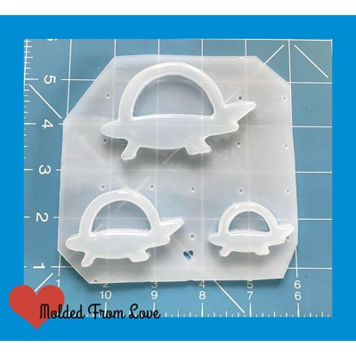 Vintage Mid Century Space Ships Open Bezel Shaker Style Handmade Plastic Mold Vintage Mid Century Space Ships Open Bezel Shaker Style Handmade Plastic Mold