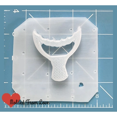 Detailed Mermaid Tail Open Bezel Shaker Handmade Plastic Mold Detailed Mermaid Tail Open Bezel Shaker Handmade Plastic Mold