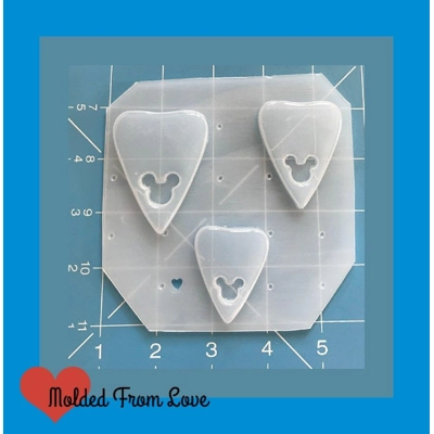 3 Cavity Mouse Head Planchettes handmade Plastic Mold 3 Cavity Mouse Head Planchettes handmade Plastic Mold