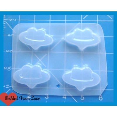 4 Saturn Heart Shapes Handmade Plastic Mold