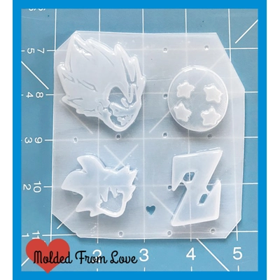 Dragonball Z pallet 1 Handmade Plastic Mold Dragonball Z pallet 1 Handmade Plastic Mold