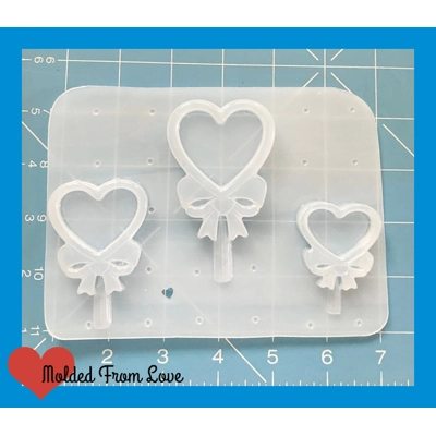 Sweet Heart Pop Open Bezel Shaker Style Handmade Plastic Mold Sweet Heart Pop Open Bezel Shaker Style Handmade Plastic Mold