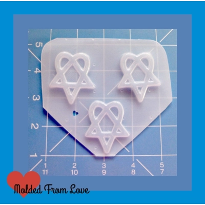 3 Heart A Gram Shapes Handmade Plastic Mold 3 Heart A Gram Shapes Handmade Plastic Mold