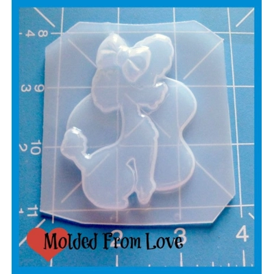 MFL Exclusive Lady Poodle With Backplate Handmade Plastic Mold MFL Exclusive Lady Poodle With Backplate Handmade Plastic Mold