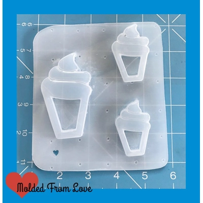 Kawaii Soft Serve Ice Cream Handmade Plastic Resin mold Kawaii Soft Serve Ice Cream Handmade Plastic Resin mold