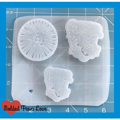 The Happiest Place on Earth Ride Logos 1 Pier Handmade Plastic Mold