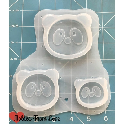 Kawaii Panda With Face Shaker Handmade Plastic Mold