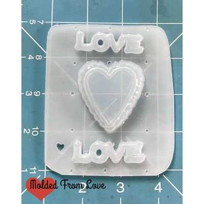 Vintage Valentine Heart Handmade Plastic Mold Vintage Valentine Heart Handmade Plastic Mold