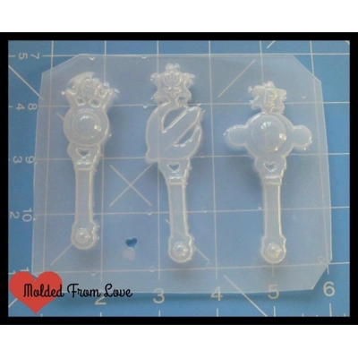 3 Sailor Wands Handmade Plastic Mold