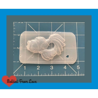 Retro Fancy Goldfish Handmade Plastic Resin Mold Retro Fancy Goldfish Handmade Plastic Resin Mold
