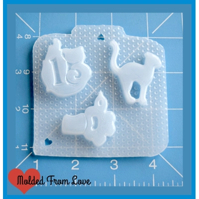 Bad Luck Black Cat Friday 13th Pallet Handmade Plastic Mold Bad Luck Black Cat Friday 13th Pallet Handmade Plastic Mold