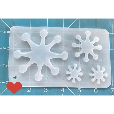 4 New 8pt Swoopy Starburst Shapes Handmade Plastic Mold 4 New 8pt Swoopy Starburst Shapes Handmade Plastic Mold