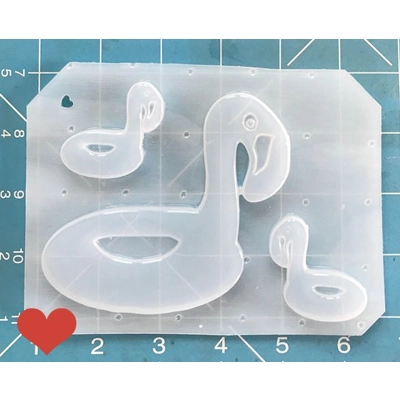 3 Retro Flamingo Foaties handmade Plastic Mold 3 Retro Flamingo Foaties handmade Plastic Mold