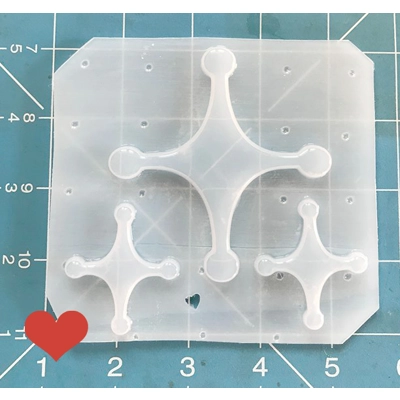 3 New Swoopy Diamond Star shapes Handmade Plastic Mold 3 New Swoopy Diamond Star shapes Handmade Plastic Mold