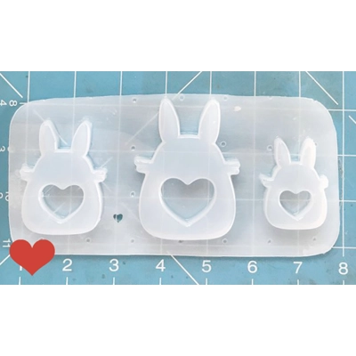Totoro Heart Tummy Open Bezel Shaker Style Handmade Plastic Mold Totoro Heart Tummy Open Bezel Shaker Style Handmade Plastic Mold