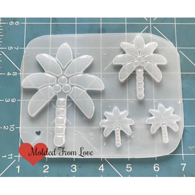 RETRO Art Deco Style Palm Trees Pallet of 4 Handmade Plastic Mold RETRO Art Deco Style Palm Trees Pallet of 4 Handmade Plastic Mold