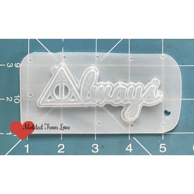 Deathly Hallows ALWAYS layered Word Handmade Plastic Mold