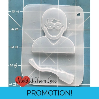 Harry Wizard and Broom handm..