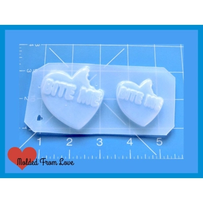 2 Bite Me Hearts Handmade Plastic Mold 2 Bite Me Hearts Handmade Plastic Mold