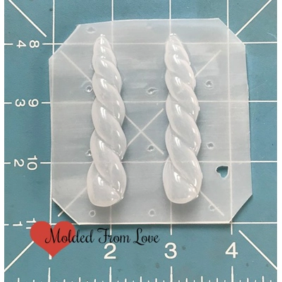 Set of 2 Amanda's Unicorn Horns Handmade Plastic mold