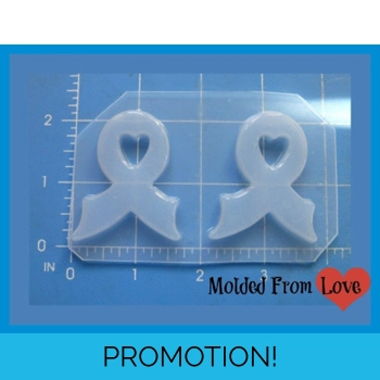 2 Curvy Heart Awareness Ribb..