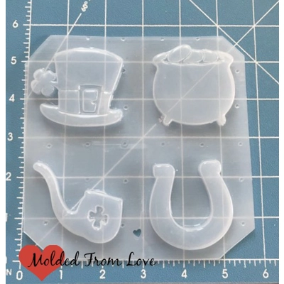 Luck O' The Irish Pallet of 4 Fun Shapes Handmade Plastic mold