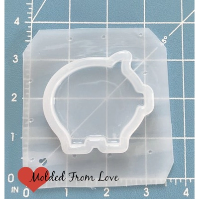 Kawaii Piggy Bank Open Bezel Shaker Plastic Mold Kawaii Piggy Bank Open Bezel Shaker Plastic Mold