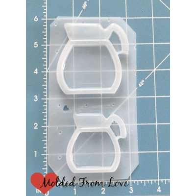 Kawaii Coffee Pot Open Bezel Shaker Plastic Mold Kawaii Coffee Pot Open Bezel Shaker Plastic Mold