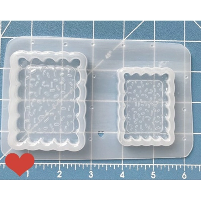 Frosted Poptart with Sprinkles Shaker Handmade Plastic Mold Frosted Poptart with Sprinkles Shaker Handmade Plastic Mold