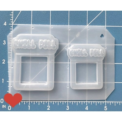 Kawaii Chill Pill Bottle Shaker Handmade Plastic Mold Kawaii Chill Pill Bottle Shaker Handmade Plastic Mold
