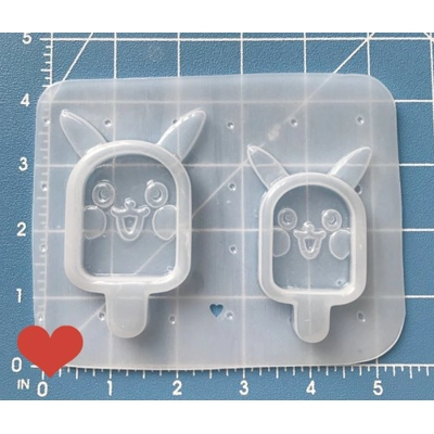 Kawaii Totoro Inspired Popsicle Open Bezel Shaker Handmade Plastic Mold