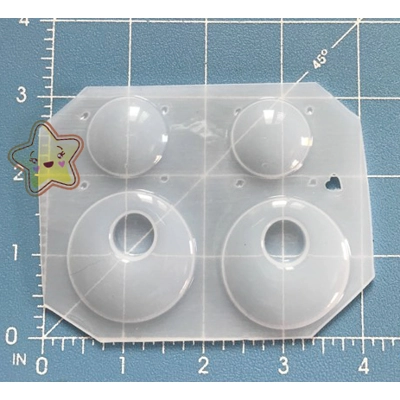 Pair of Small Size Retro Hoop Dangles handmade Plastic Mold