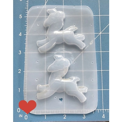 pair of Vintage Donkeys Handmade Plastic Mold