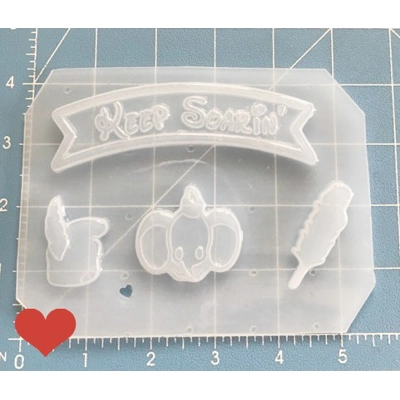 Keep Soarin' Banner Brooch Handmade Plastic Mold Keep Soarin' Banner Brooch Handmade Plastic Mold