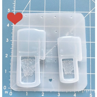 Retro Push Pop Candy Open Bezel Shaker Handmade Plastic Mold Retro Push Pop Candy Open Bezel Shaker Handmade Plastic Mold