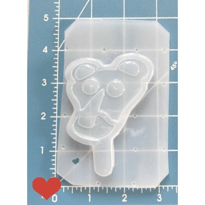 Retro Ice Cream Man Pink Panther Popsicle Handmade Plastic Mold Retro Ice Cream Man Pink Panther Popsicle Handmade Plastic Mold