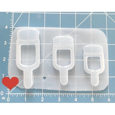 Retro Push Up Pops Shakers handmade Plastic Mold