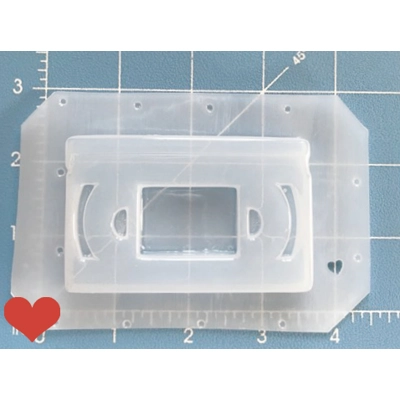 Retro VCR Tape Shaker Handmade Plastic Mold Retro VCR Tape Shaker Handmade Plastic Mold