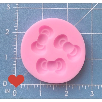 3 Kawaii Bows Silicone Mold