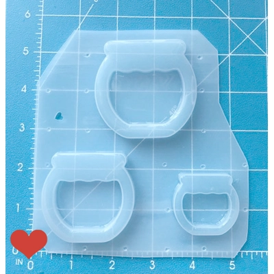 Fishbowl 2 Shaker Handmade Plastic Mold
